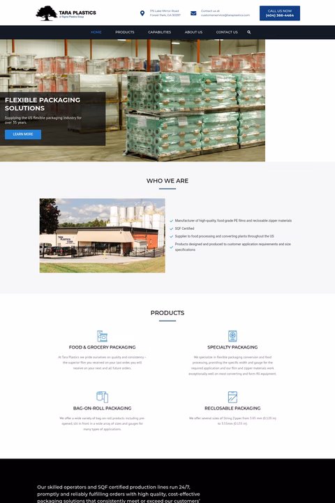 Tara-Plastics Homepage 1440px