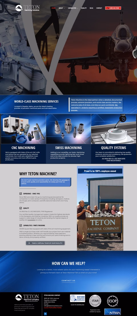 Teton-Machine-Company Homepage 1440px