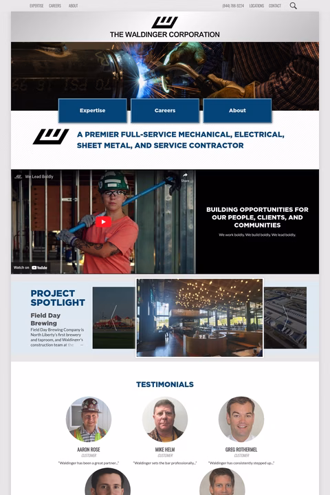 The-Waldinger-Corporation Homepage 1440px