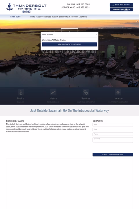Thunderbolt-Marine Homepage 1440px