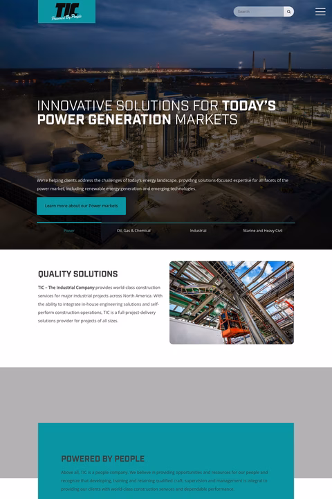 Tic-The-Industrial-Company Homepage 1440px