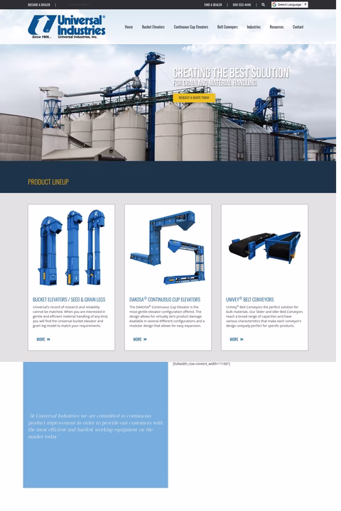 Universal-Industries Homepage 1440px