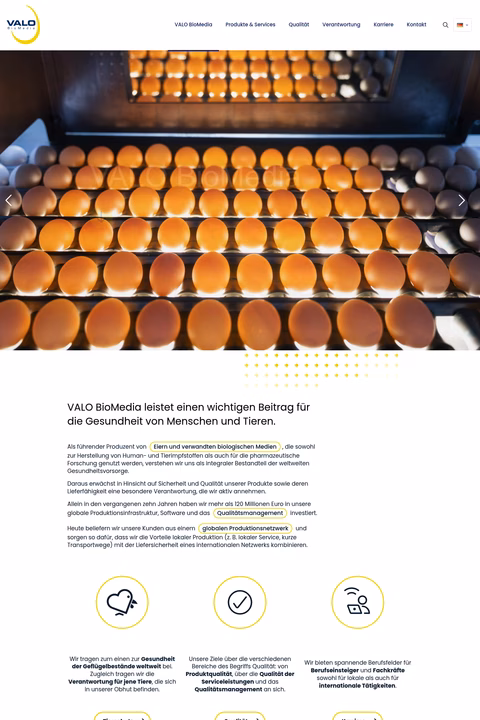 Valo-Biomedia Homepage 1440px