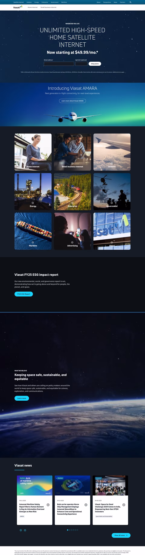 Viasat Homepage 1440px