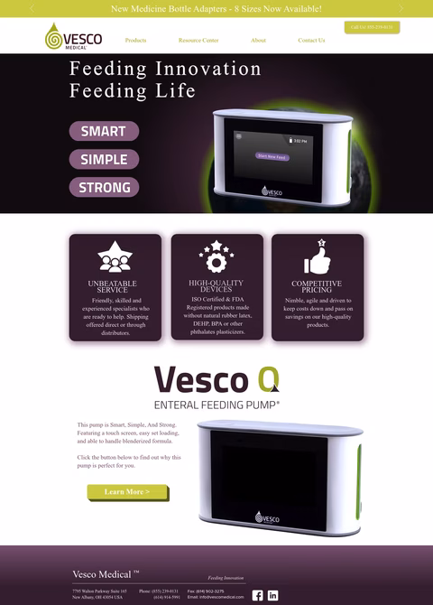 Vesco-Medical Homepage 1440px