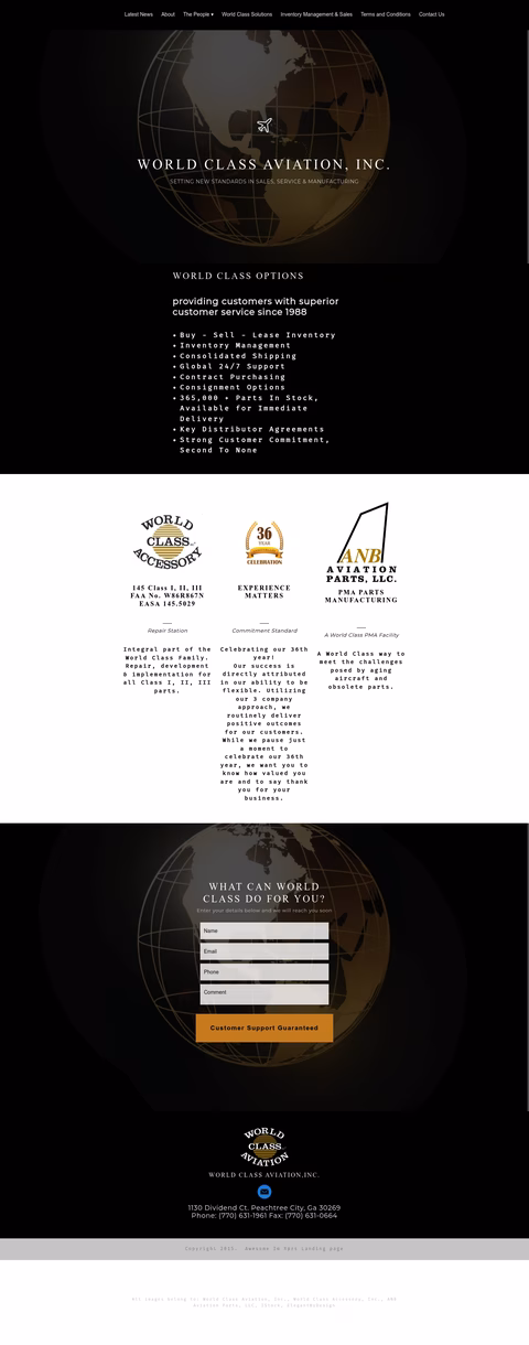 World-Class-Aviation Homepage 1440px