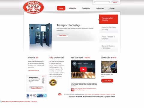 Worldwide-Manufacturing Homepage 1440px