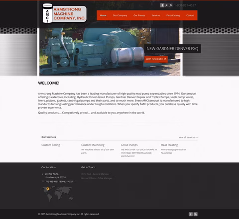 Armstrong-Machine-Company Homepage 1440px