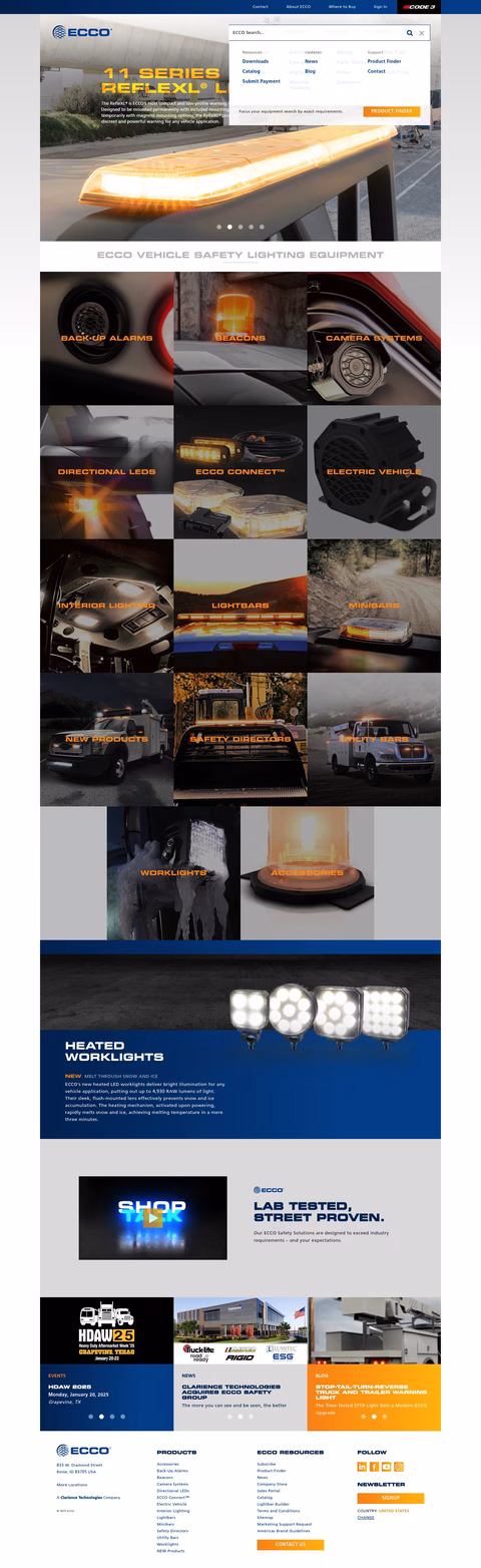 Ecco-Safety-Group Homepage 1440px