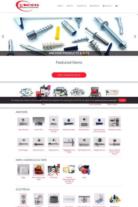 Peco-Fasteners Homepage 1440px