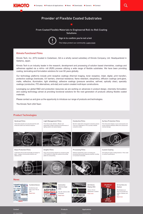 Kimoto-Tech Homepage 1440px