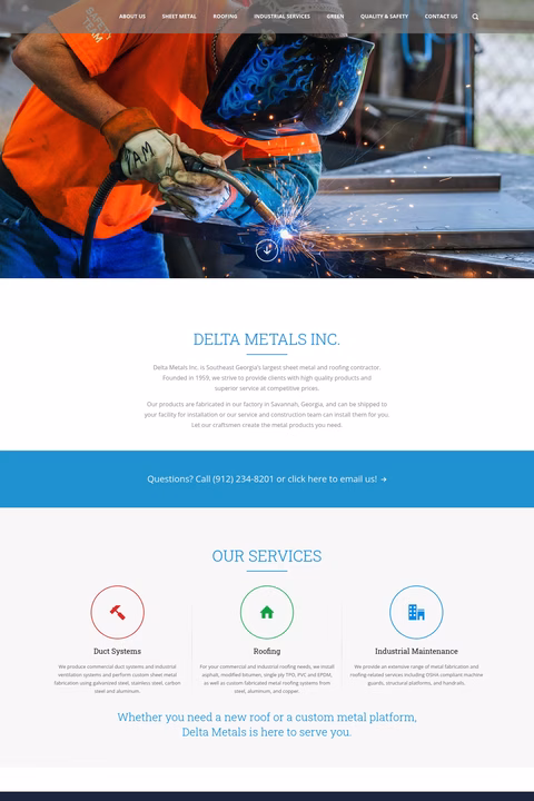 Delta-Metals Homepage 1440px