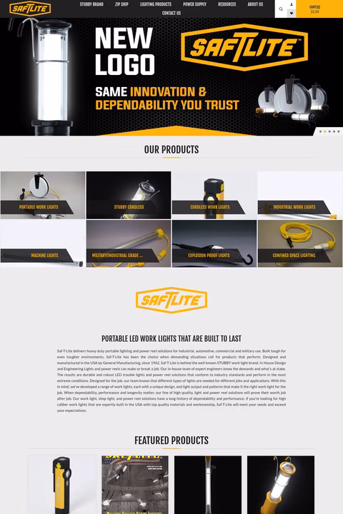 Saf-T-Lite Homepage 1440px