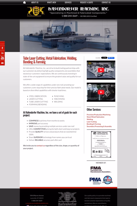 Hafendorfer-Machine Homepage 1440px