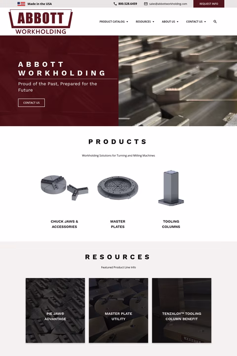 Abbott-Workholding-Products Homepage 1440px