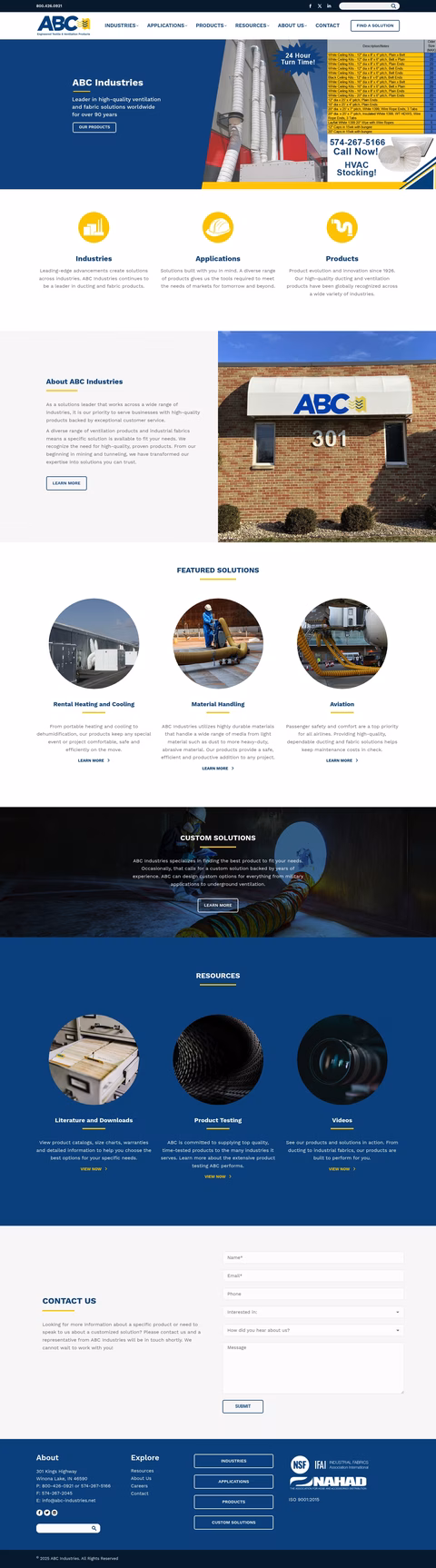 Abc-Industries Homepage 1440px