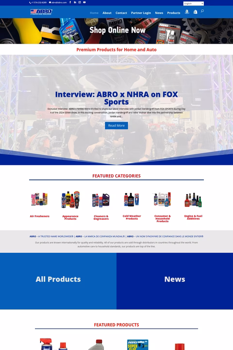 Abro-Industries Homepage 1440px