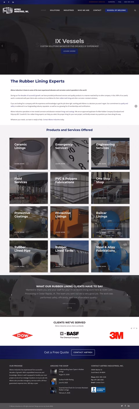 Abtrex-Industries Homepage 1440px