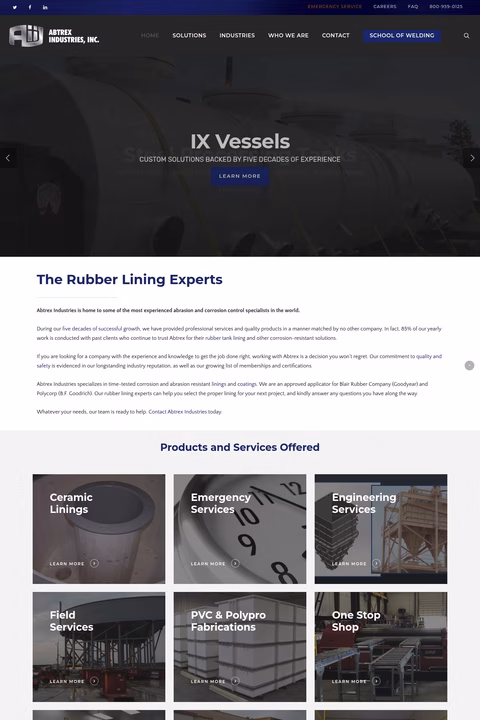 Abtrex-Industries Homepage 1440px