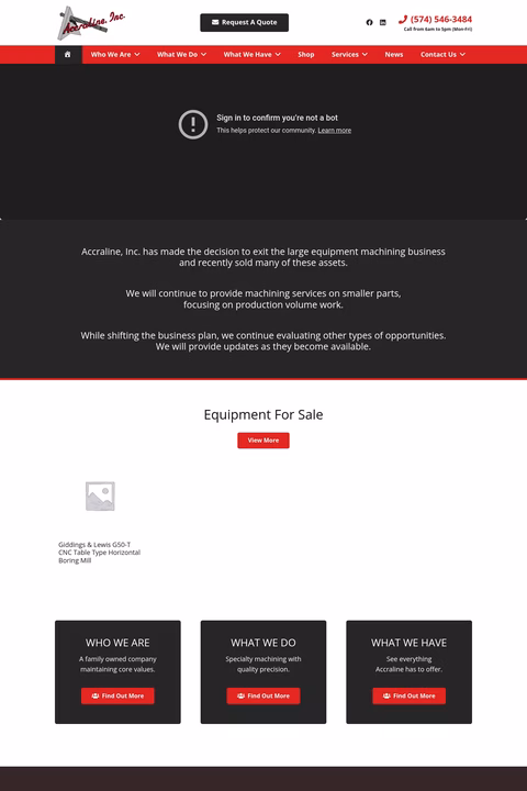 Accraline Homepage 1440px