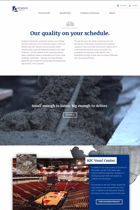 Advance-Ready-Mix-Concrete Homepage 1440px