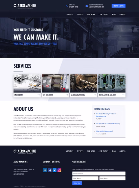 Aero-Machine Homepage 1440px