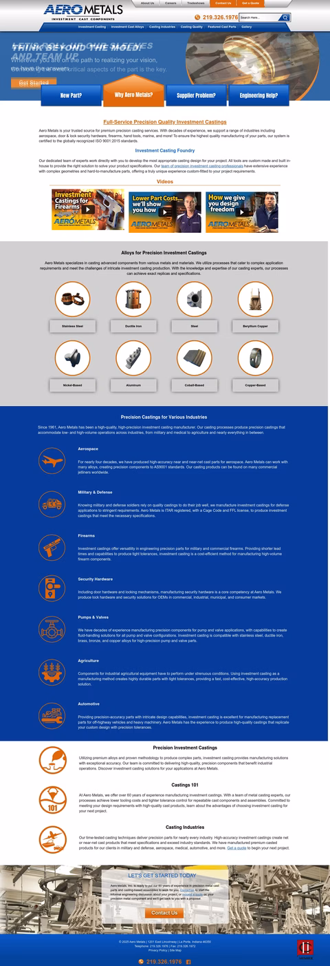 Aero-Metals Homepage 1440px