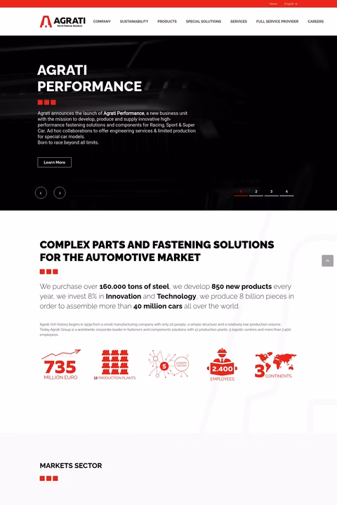 Agrati-Group Homepage 1440px