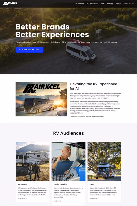 Airxcel Homepage 1440px