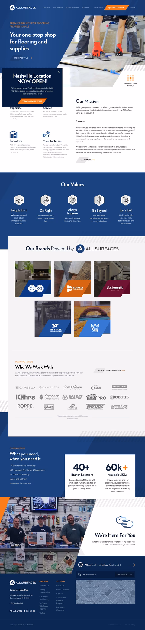 All-Surfaces Homepage 1440px
