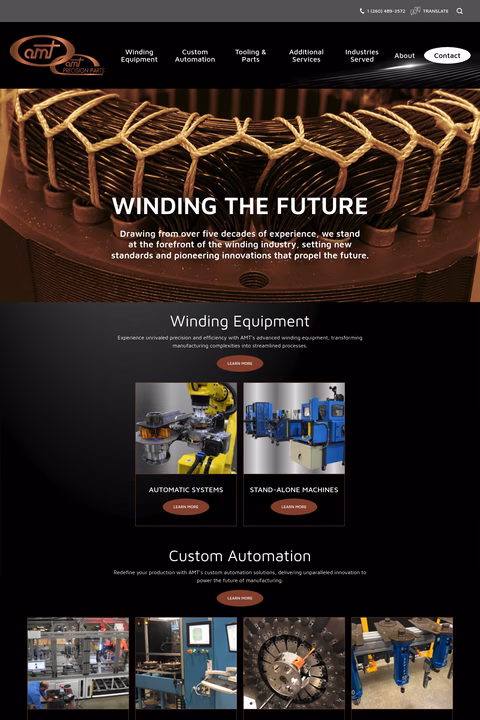 Amt-Precision-Parts Homepage 1440px