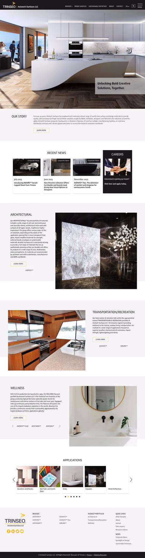 Aristech-Surfaces Homepage 1440px