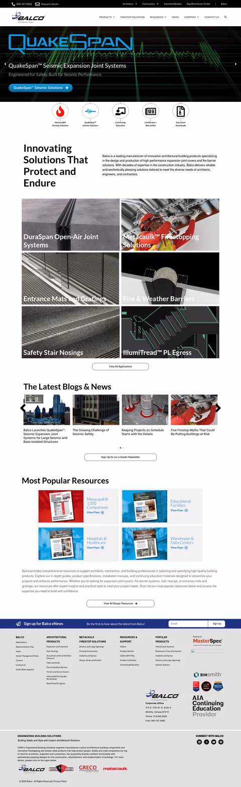 Balco Homepage 1440px