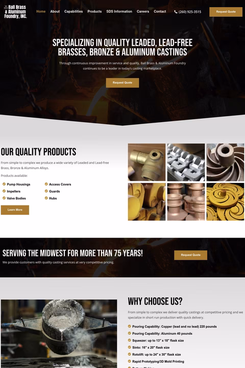 Ball-Brass-Aluminum-Foundry Homepage 1440px