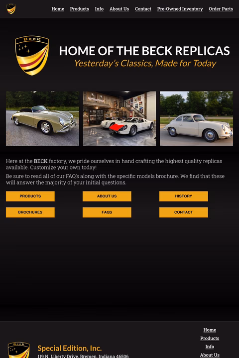 Beck-Speedster Homepage 1440px