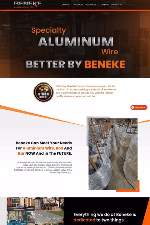 Beneke-Wire-Company Homepage 1440px