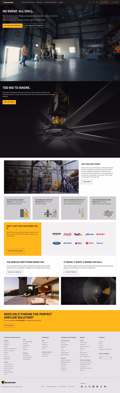 Big-Ass-Fans Homepage 1440px