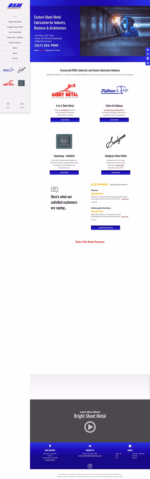 Bright-Sheet-Metal Homepage 1440px