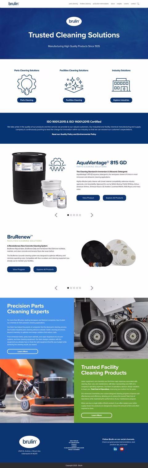 Brulin Homepage 1440px