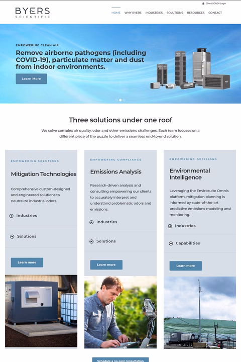 Byers-Scientific Homepage 1440px