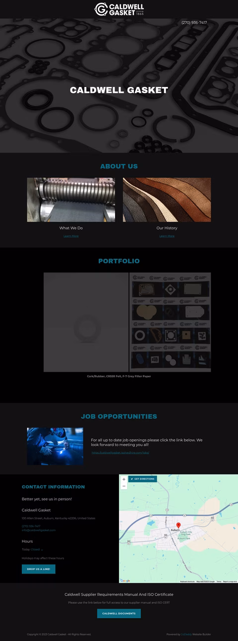 Caldwell-Gasket Homepage 1440px