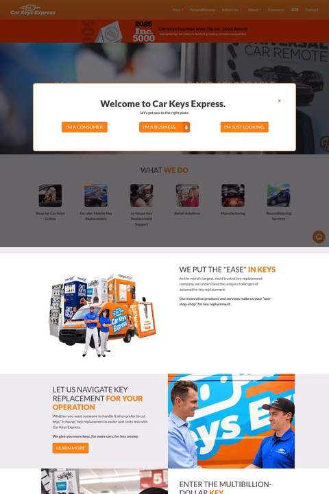 Car-Keys-Express Homepage 1440px
