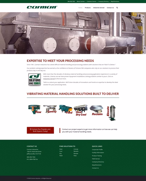Carman-Industries Homepage 1440px