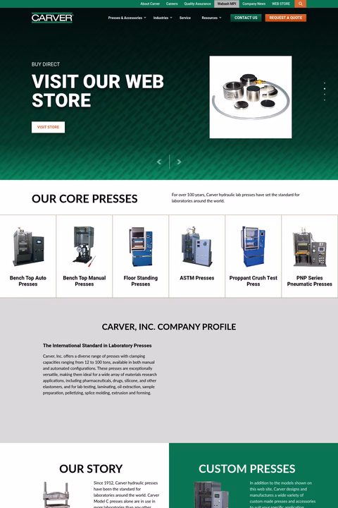 Carver-Inc Homepage 1440px