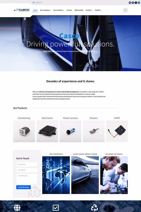 Casco-Products Homepage 1440px