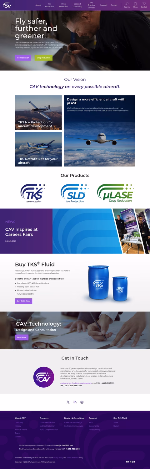 Cav-Systems Homepage 1440px