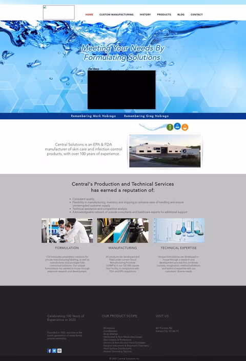 Central-Solutions Homepage 1440px