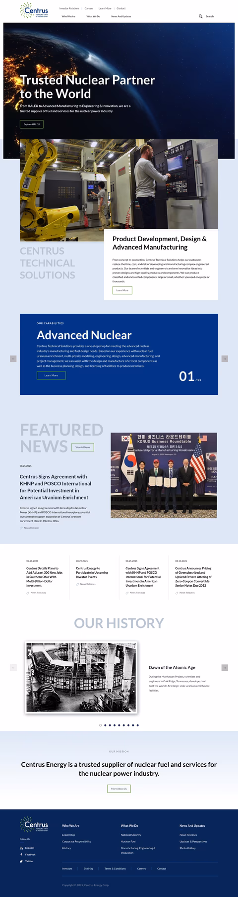 Centrus-Energy Homepage 1440px