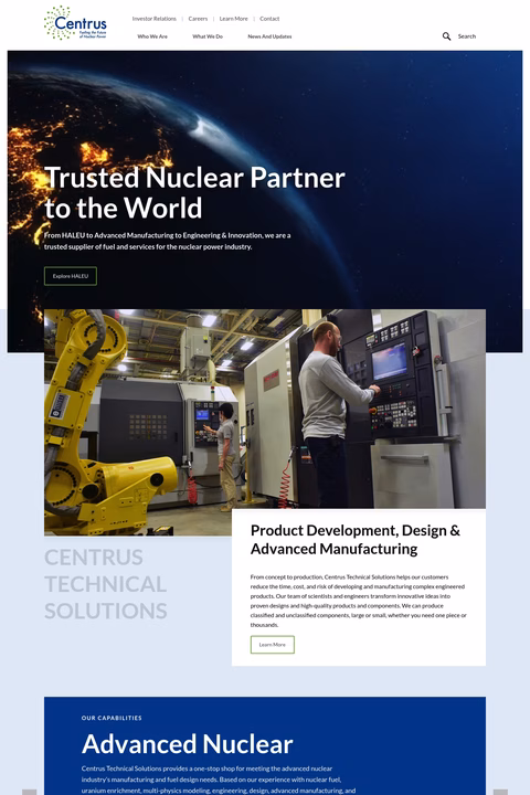 Centrus-Energy Homepage 1440px