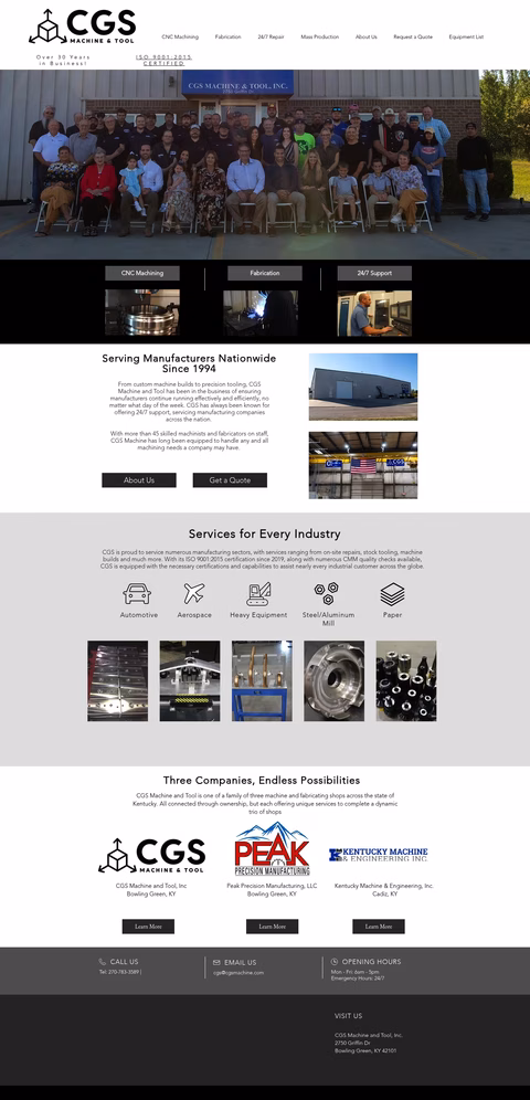Cgs-Machine-Tool Homepage 1440px